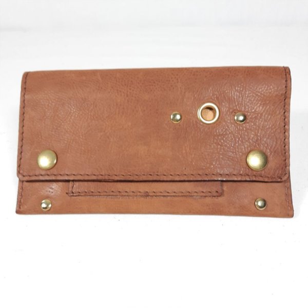 Tobaksring i glat gedel&aelig;der, Havana-farvet