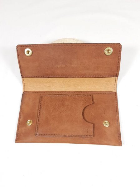 Tobaksring i glat gedel&aelig;der, Havana-farvet