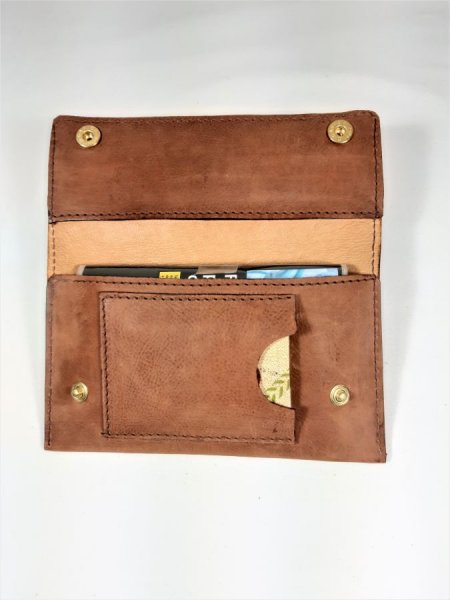 Tobaksring i glat gedel&aelig;der, Havana-farvet