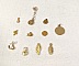 Breloques m&eacute;tal dor&eacute; pour cr&eacute;er des bijoux fantaisie.