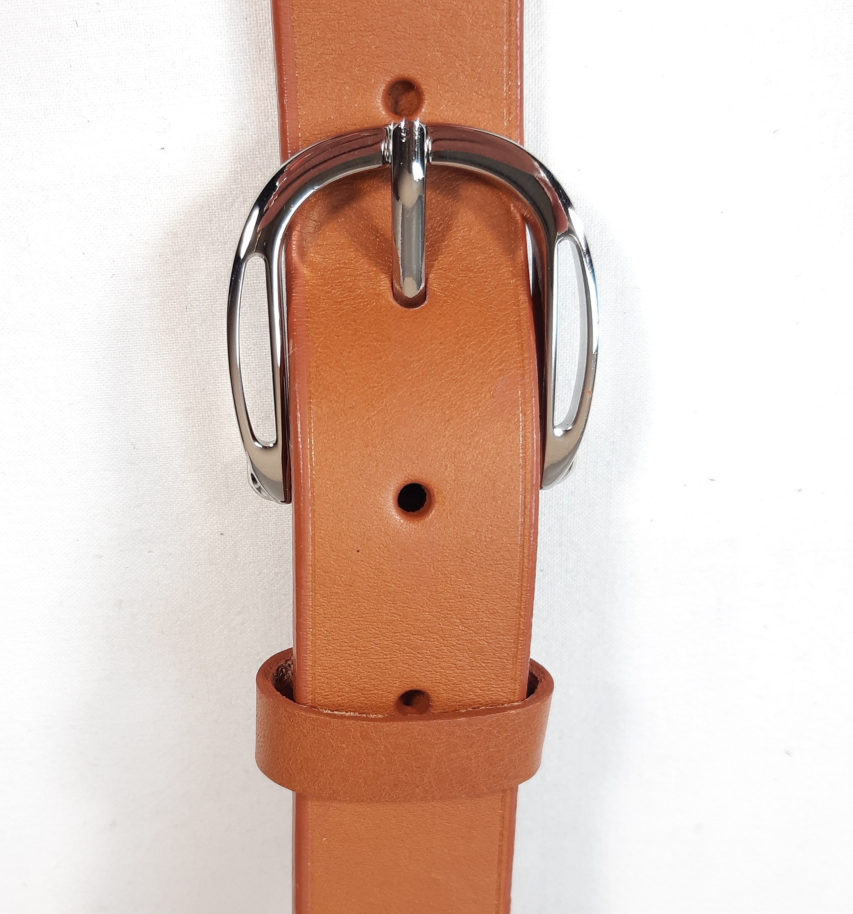 Ceinture cuir coloris havane