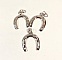 Lot de 3 grands pendentifs forme fer &agrave; cheval