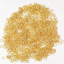 Appr&ecirc;ts bijoux: lot de 100 anneaux de jonction ouverts 5mm dor&eacute;s