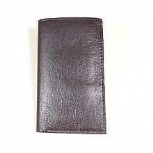 Porte feuilles porte cartes cuir marron fonc&eacute;
